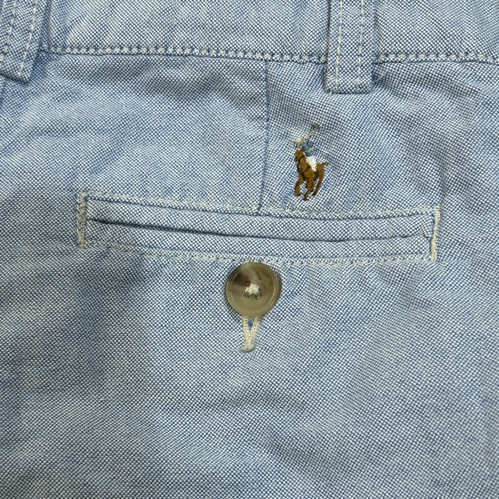 Polo by Ralph Lauren Light Blue Cotton button/zip shorts - Boys 3T - Picture 5 of 7